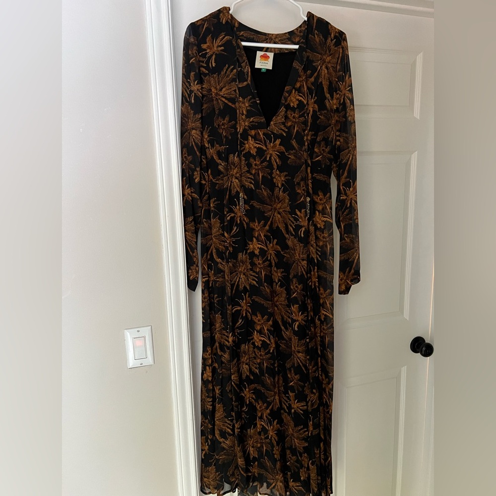 FARM Rio Golden Palms Maxi Dress